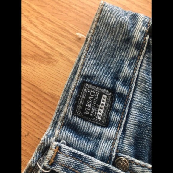Vtg 90s Versace Jeans Wide Leg Jeans - Picture 10 of 10